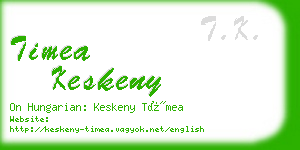 timea keskeny business card